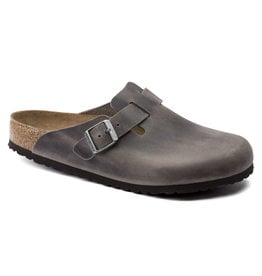 BIRKENSTOCK BOSTON SOFT FOOTBED OILED LEATHER-IRON