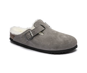 boston shearling suede leather