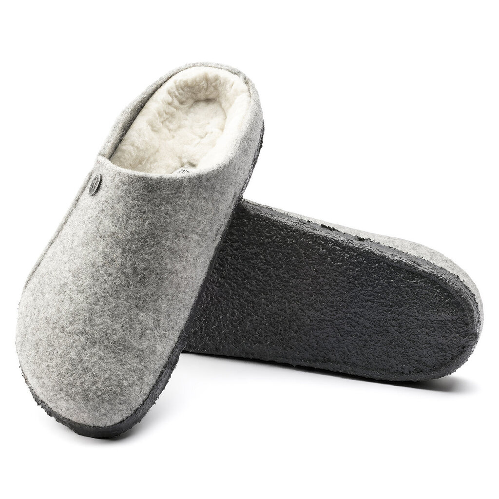 BIRKENSTOCK ZERMATT WOOL FELT SLIPPER-LIGHT GRAY