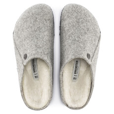 BIRKENSTOCK ZERMATT WOOL FELT SLIPPER-LIGHT GRAY