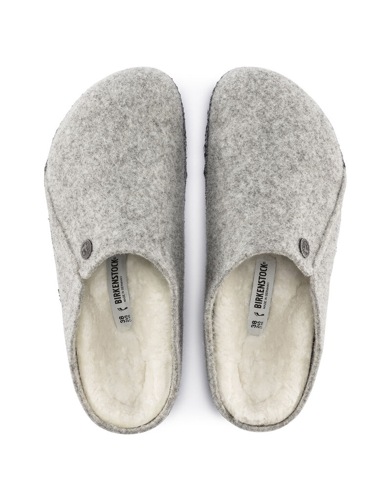 BIRKENSTOCK ZERMATT WOOL FELT SLIPPER-LIGHT GRAY