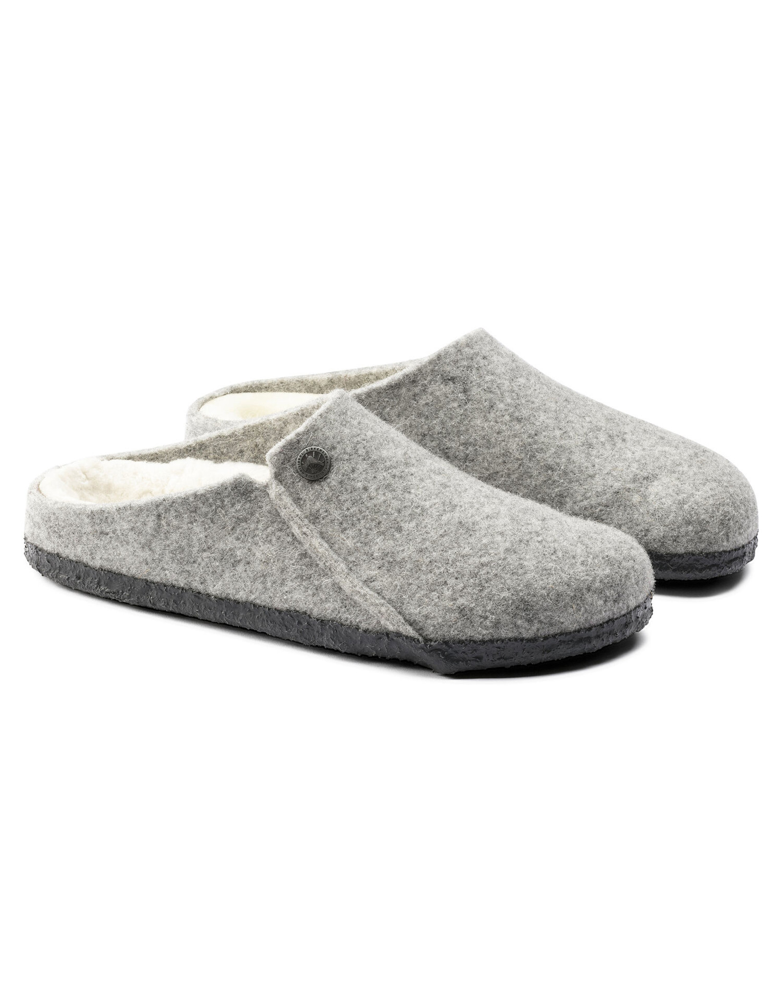 BIRKENSTOCK ZERMATT WOOL FELT SLIPPER-LIGHT GRAY