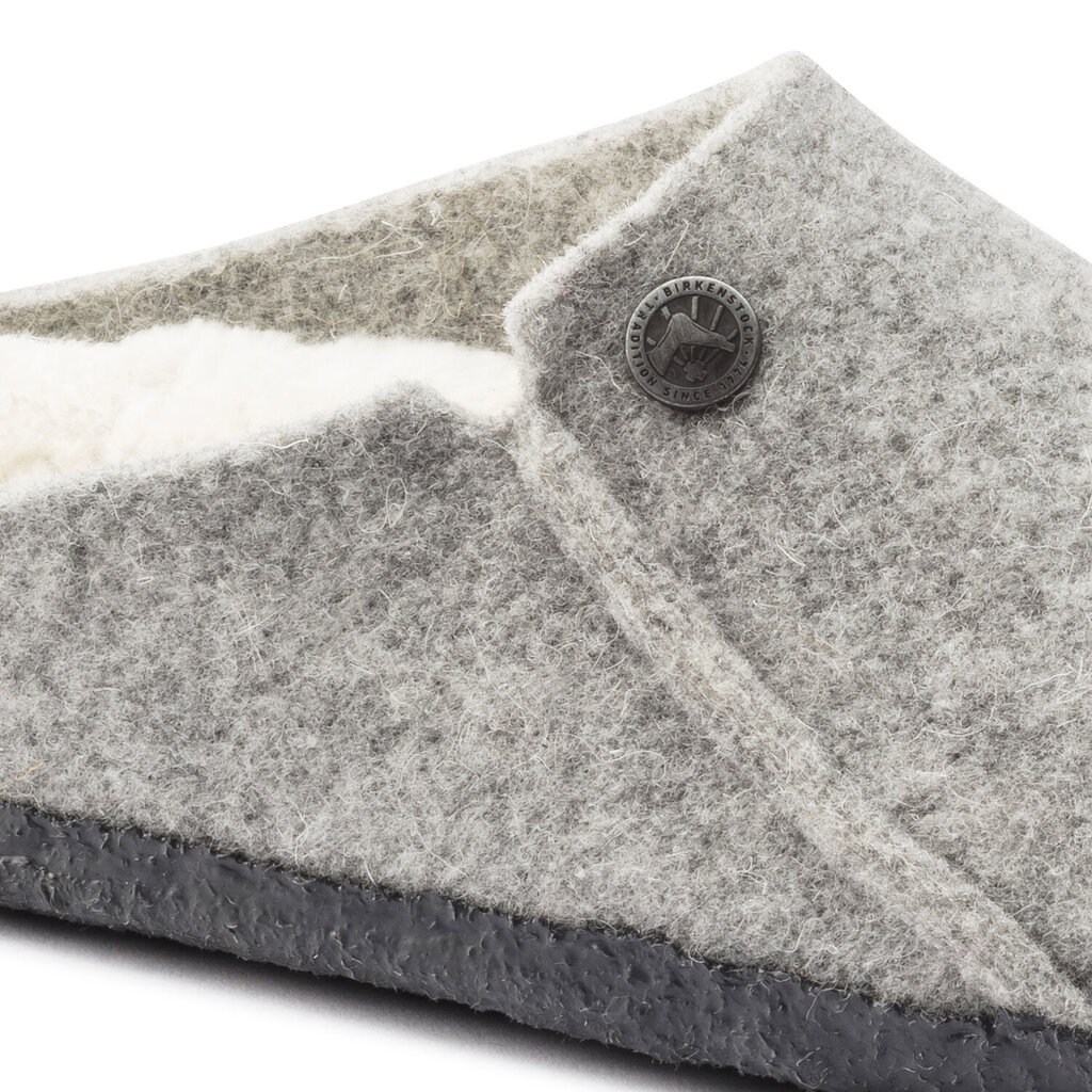BIRKENSTOCK ZERMATT WOOL FELT SLIPPER-LIGHT GRAY