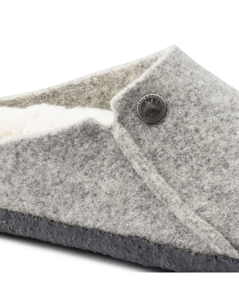 BIRKENSTOCK ZERMATT WOOL FELT SLIPPER-LIGHT GRAY