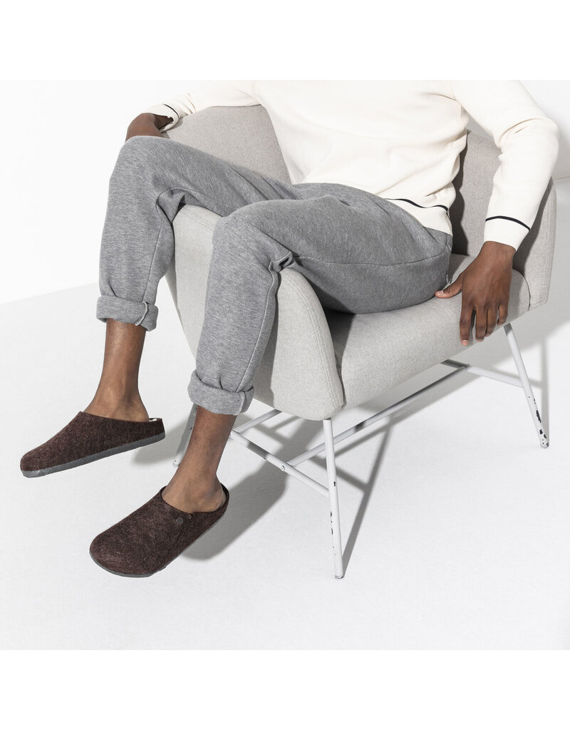 BIRKENSTOCK ZERMATT WOOL FELT SLIPPER-MOCHA