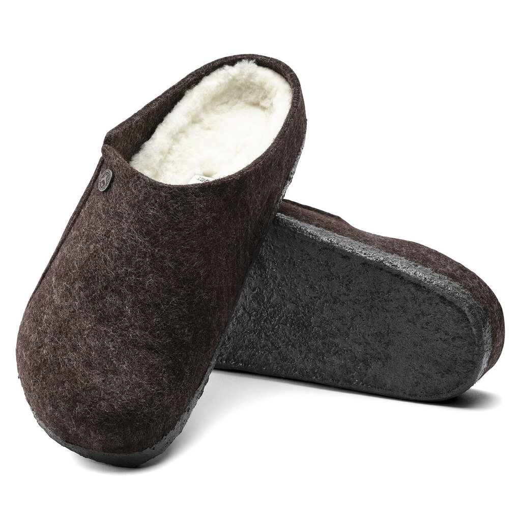 BIRKENSTOCK ZERMATT WOOL FELT SLIPPER-MOCHA