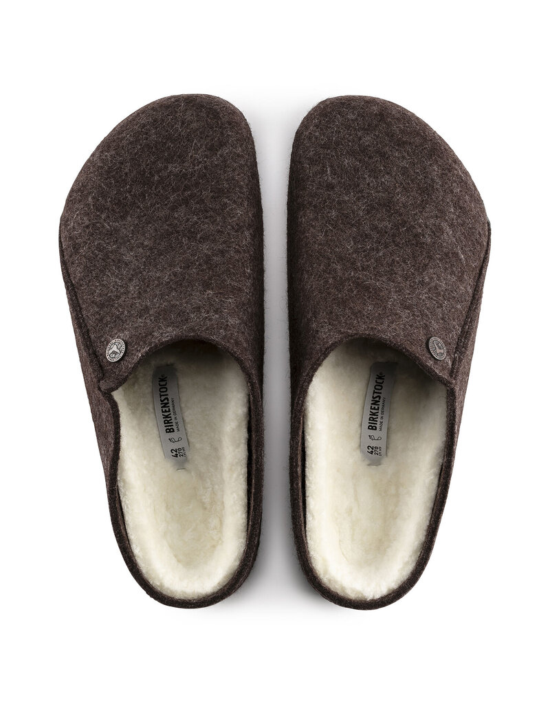 BIRKENSTOCK ZERMATT WOOL FELT SLIPPER-MOCHA