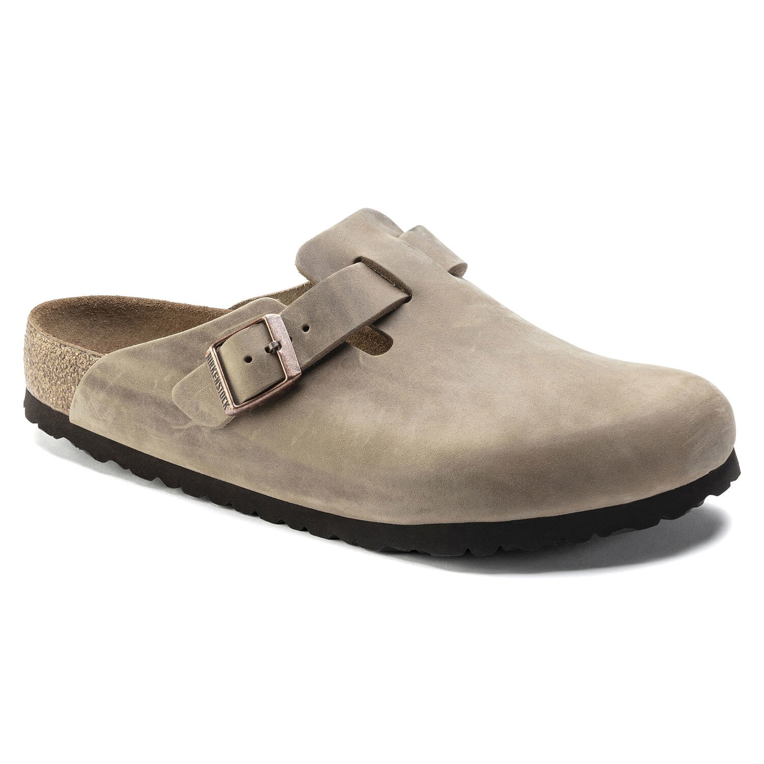 BIRKENSTOCK BOSTON SOFT FOOTBED OILED LEATHER-TOBACCO BROWN