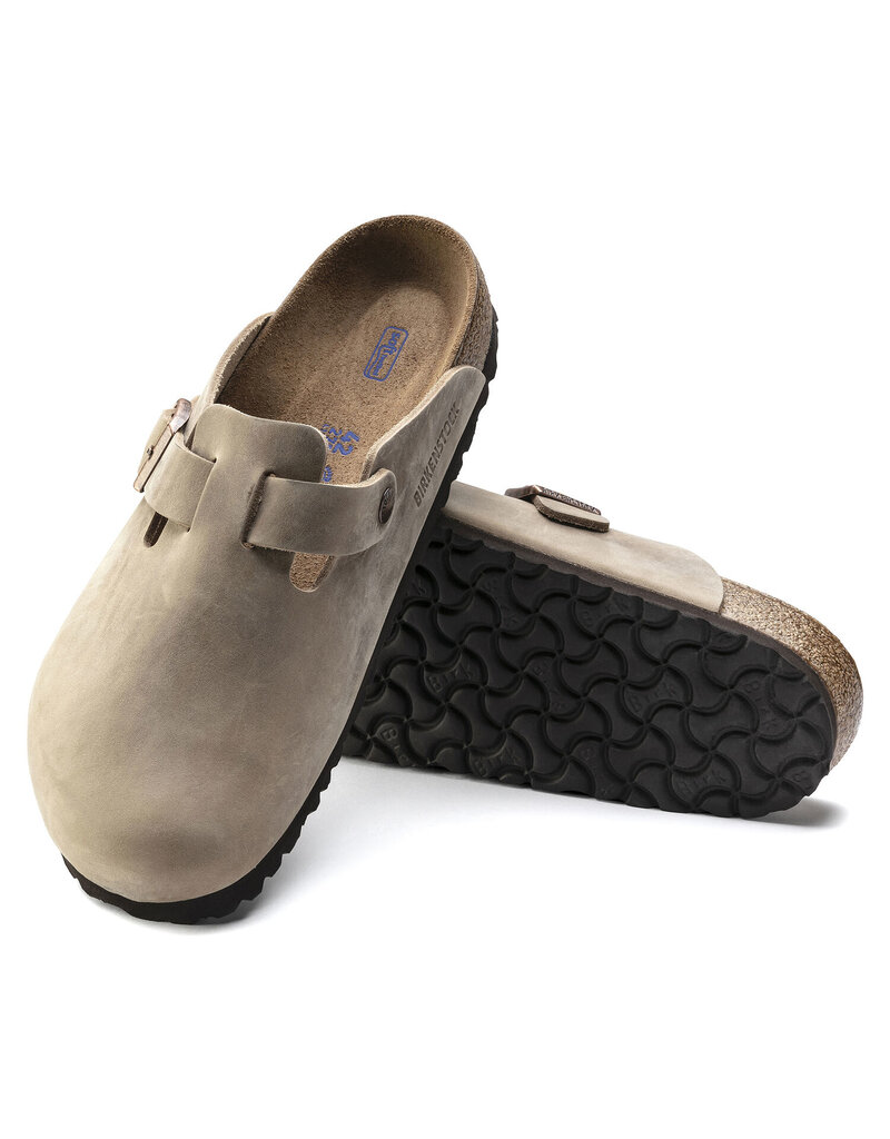 BIRKENSTOCK BOSTON SOFT FOOTBED OILED LEATHER-TOBACCO BROWN