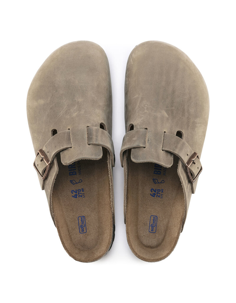 BIRKENSTOCK BOSTON SOFT FOOTBED OILED LEATHER-TOBACCO BROWN