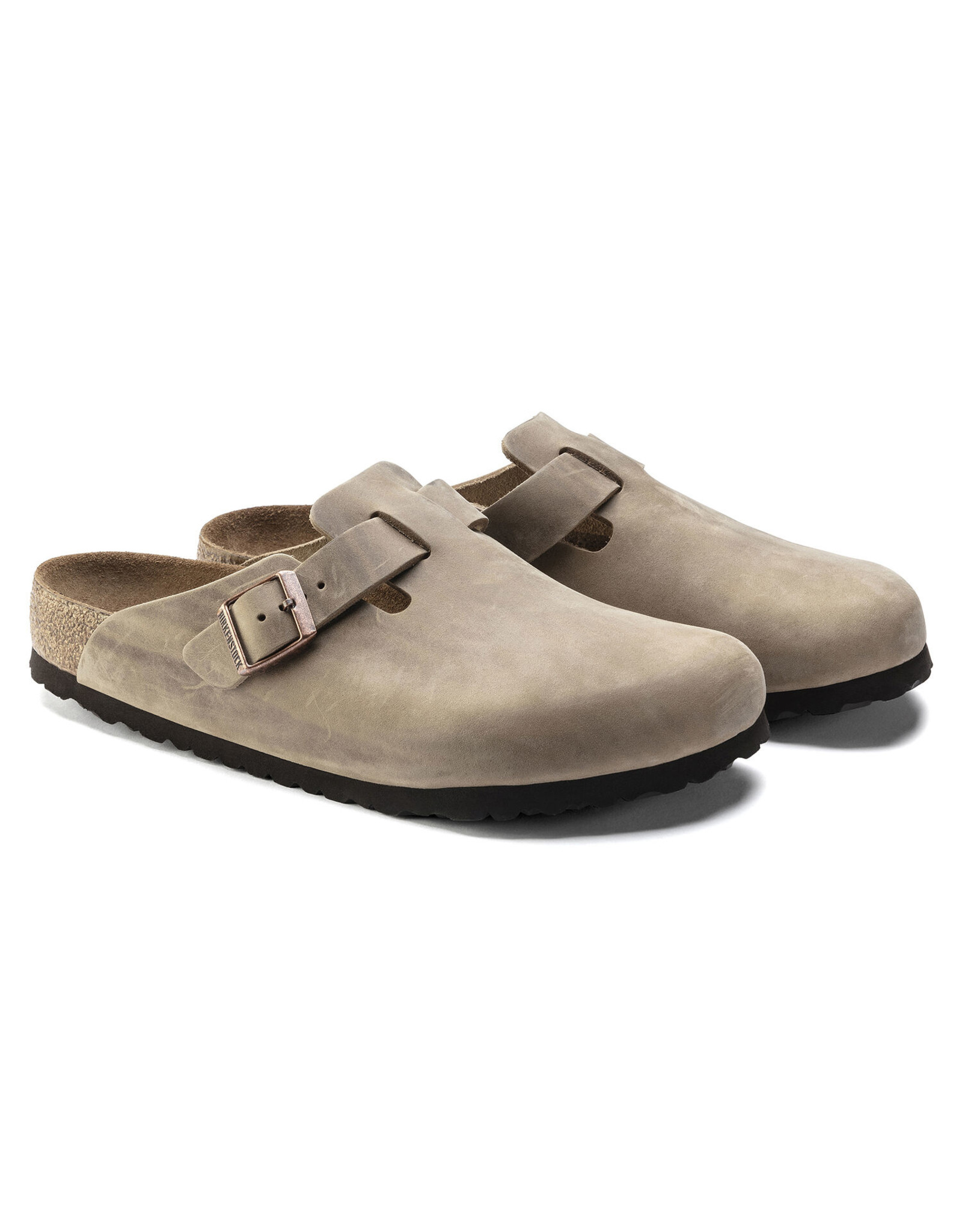 BIRKENSTOCK BOSTON SOFT FOOTBED OILED LEATHER-TOBACCO BROWN