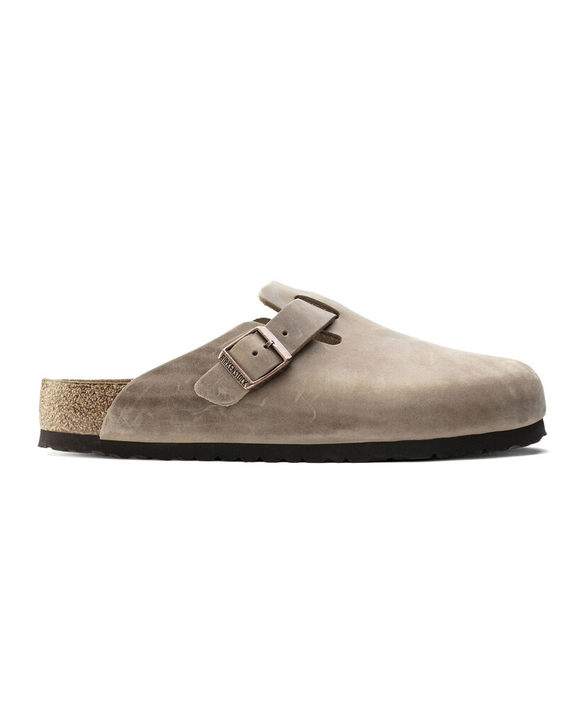 BIRKENSTOCK BOSTON SOFT FOOTBED OILED LEATHER-TOBACCO BROWN