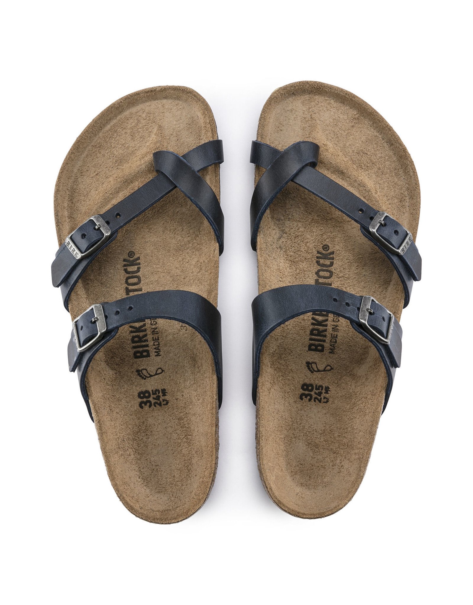 BIRKENSTOCK MAYARI OILED LEATHER-BLUE