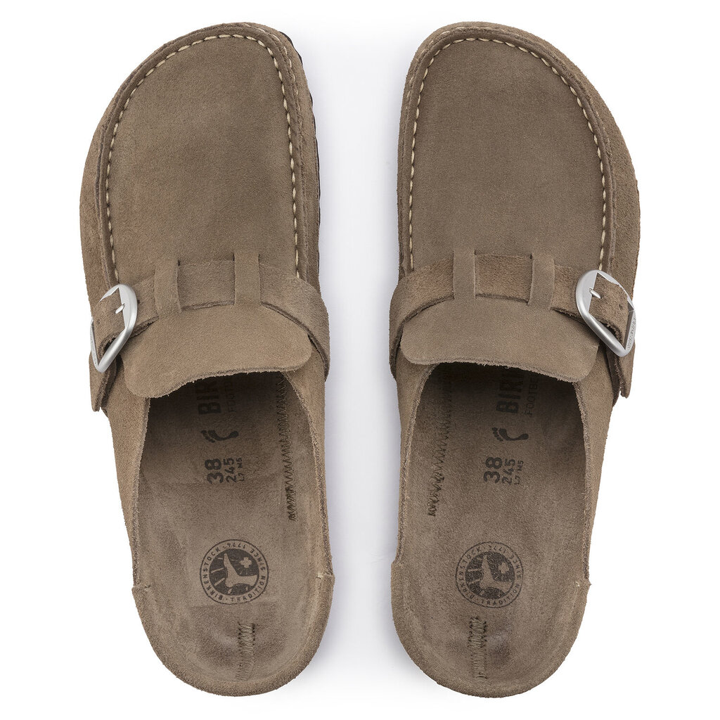 BIRKENSTOCK BUCKLEY SUEDE LEATHER-GRAY TAUPE