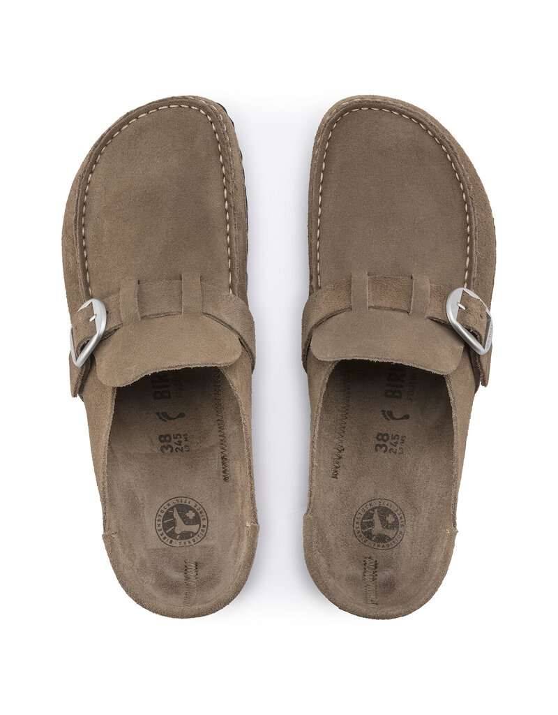 BIRKENSTOCK BUCKLEY SUEDE LEATHER-GRAY TAUPE