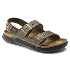 BIRKENSTOCK MILANO CROSS TOWN OILED LEATHER-FADED KHAKI