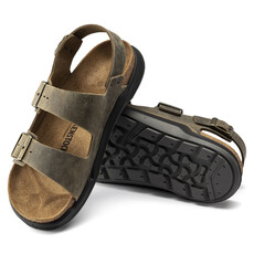 BIRKENSTOCK MILANO CROSS TOWN OILED LEATHER-FADED KHAKI