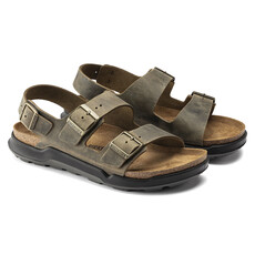BIRKENSTOCK MILANO CROSS TOWN OILED LEATHER-FADED KHAKI