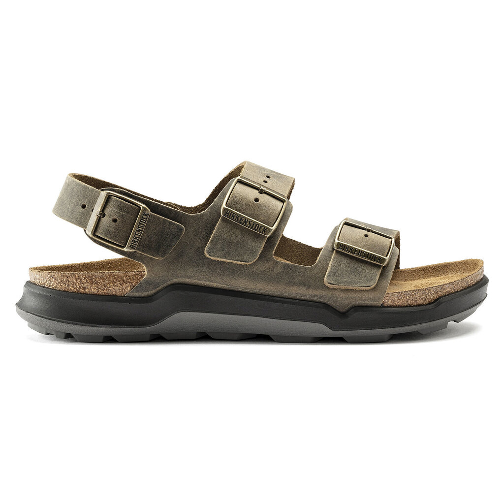 BIRKENSTOCK MILANO CROSS TOWN OILED LEATHER-FADED KHAKI