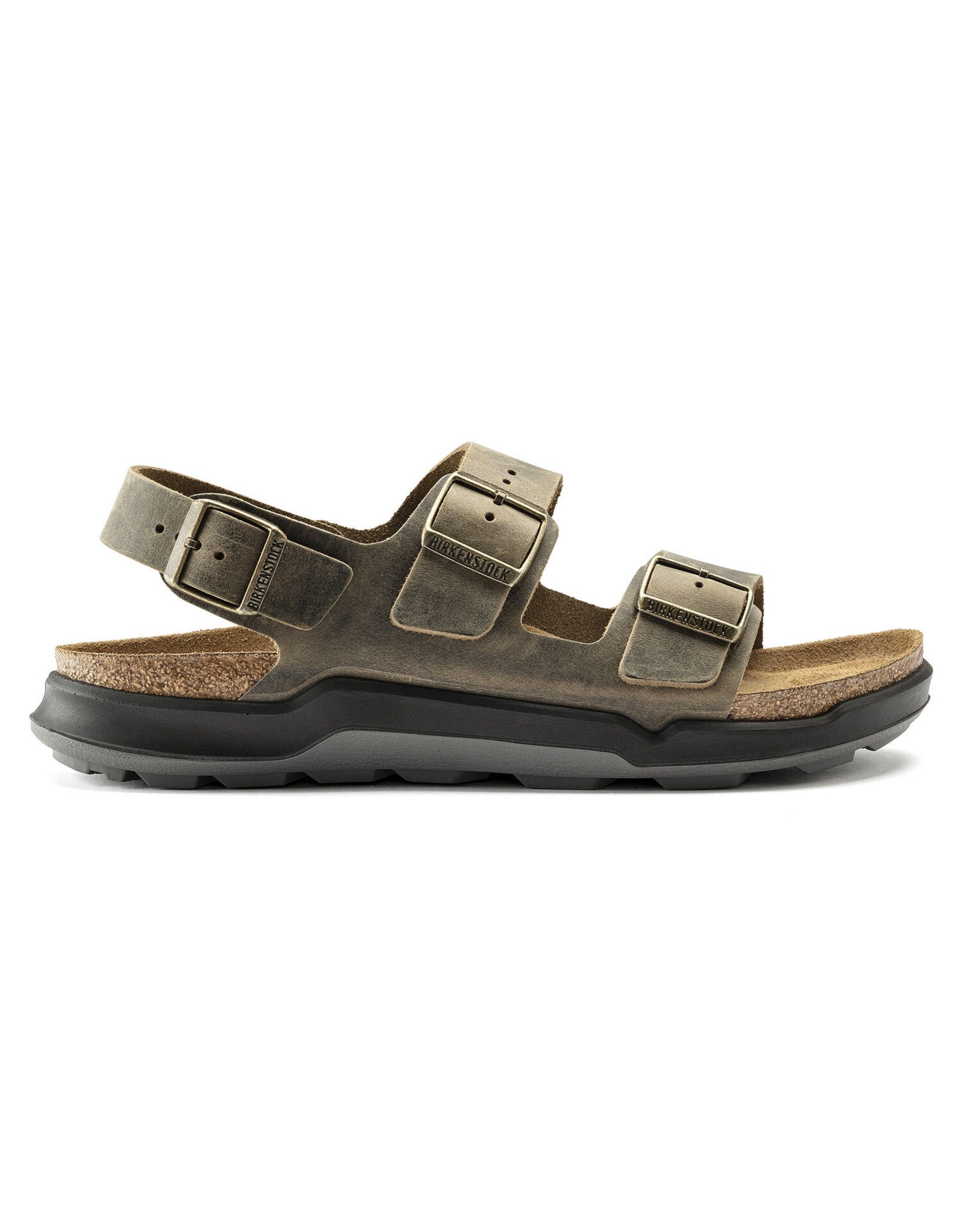 BIRKENSTOCK MILANO CROSS TOWN OILED LEATHER-FADED KHAKI