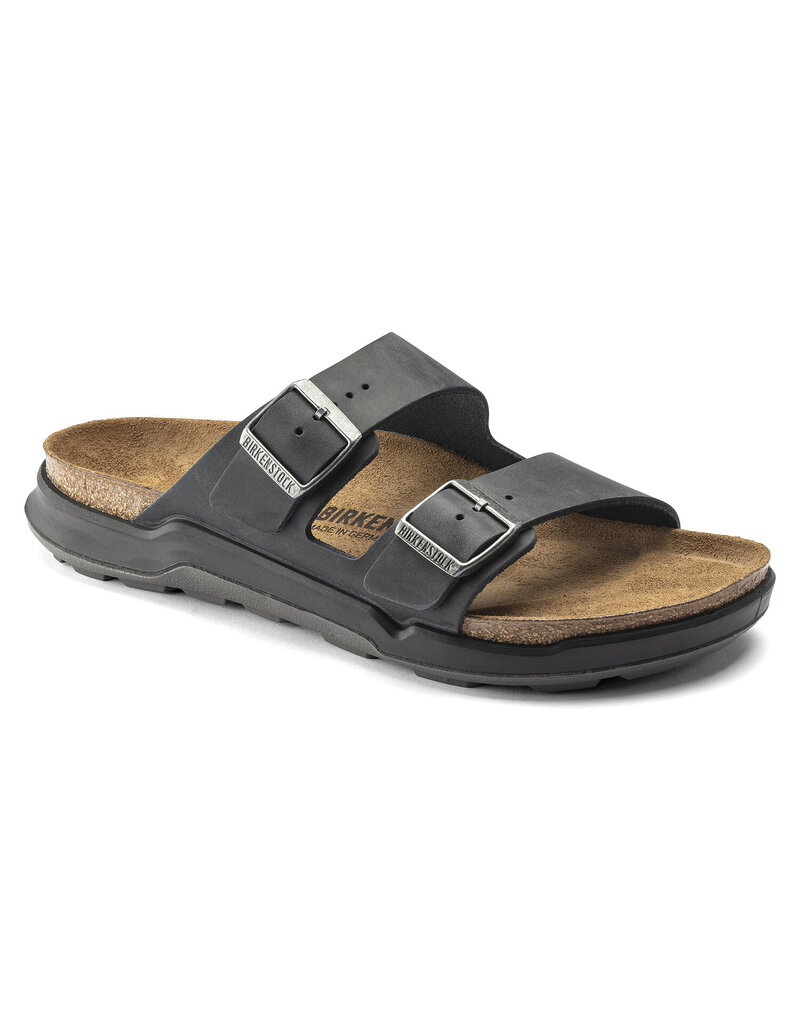 BIRKENSTOCK ARIZONA CROSS TOWN OILED LEATHER-BLACK