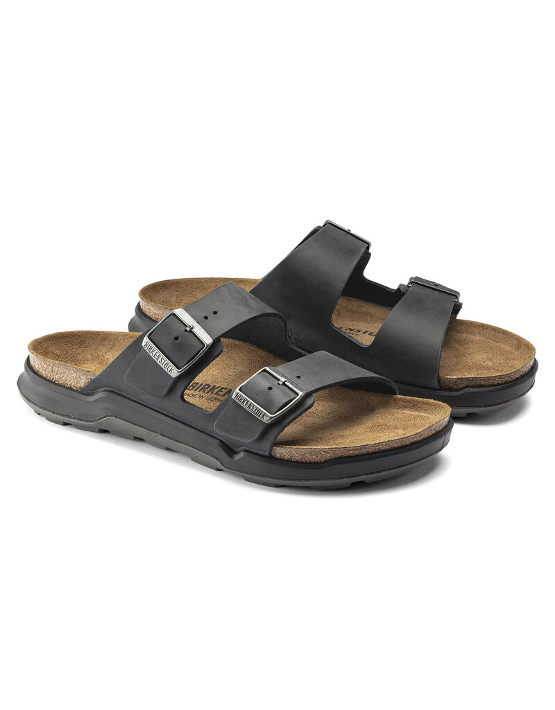 BIRKENSTOCK ARIZONA CROSS TOWN OILED LEATHER-BLACK