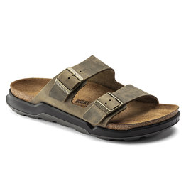 BIRKENSTOCK ARIZONA CROSS TOWN OILED LEATHER-FADED KHAKI