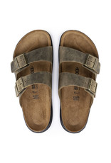 BIRKENSTOCK ARIZONA CROSS TOWN OILED LEATHER-FADED KHAKI