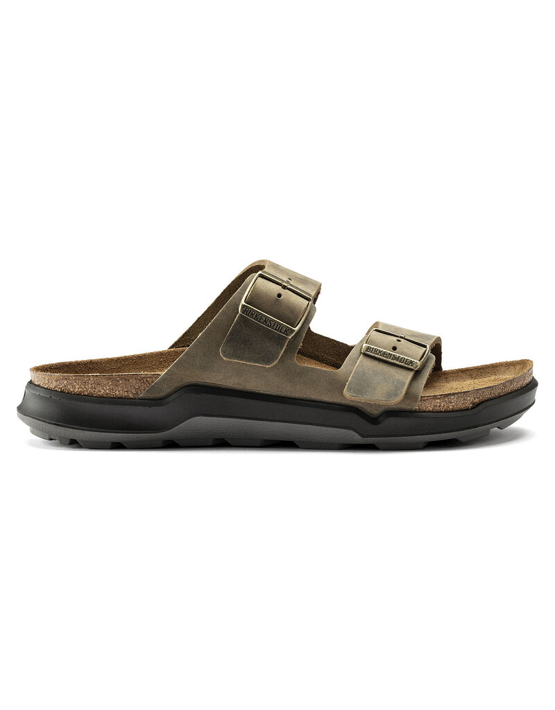 BIRKENSTOCK ARIZONA CROSS TOWN OILED LEATHER-FADED KHAKI