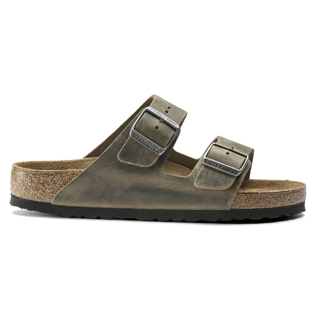 BIRKENSTOCK ARIZONA SOFT FOOTBED OILED LEATHER-FADED KHAKI | BEND SHOE CO
