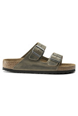 BIRKENSTOCK ARIZONA SOFT FOOTBED OILED LEATHER-FADED KHAKI