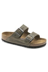 BIRKENSTOCK ARIZONA SOFT FOOTBED OILED LEATHER-FADED KHAKI