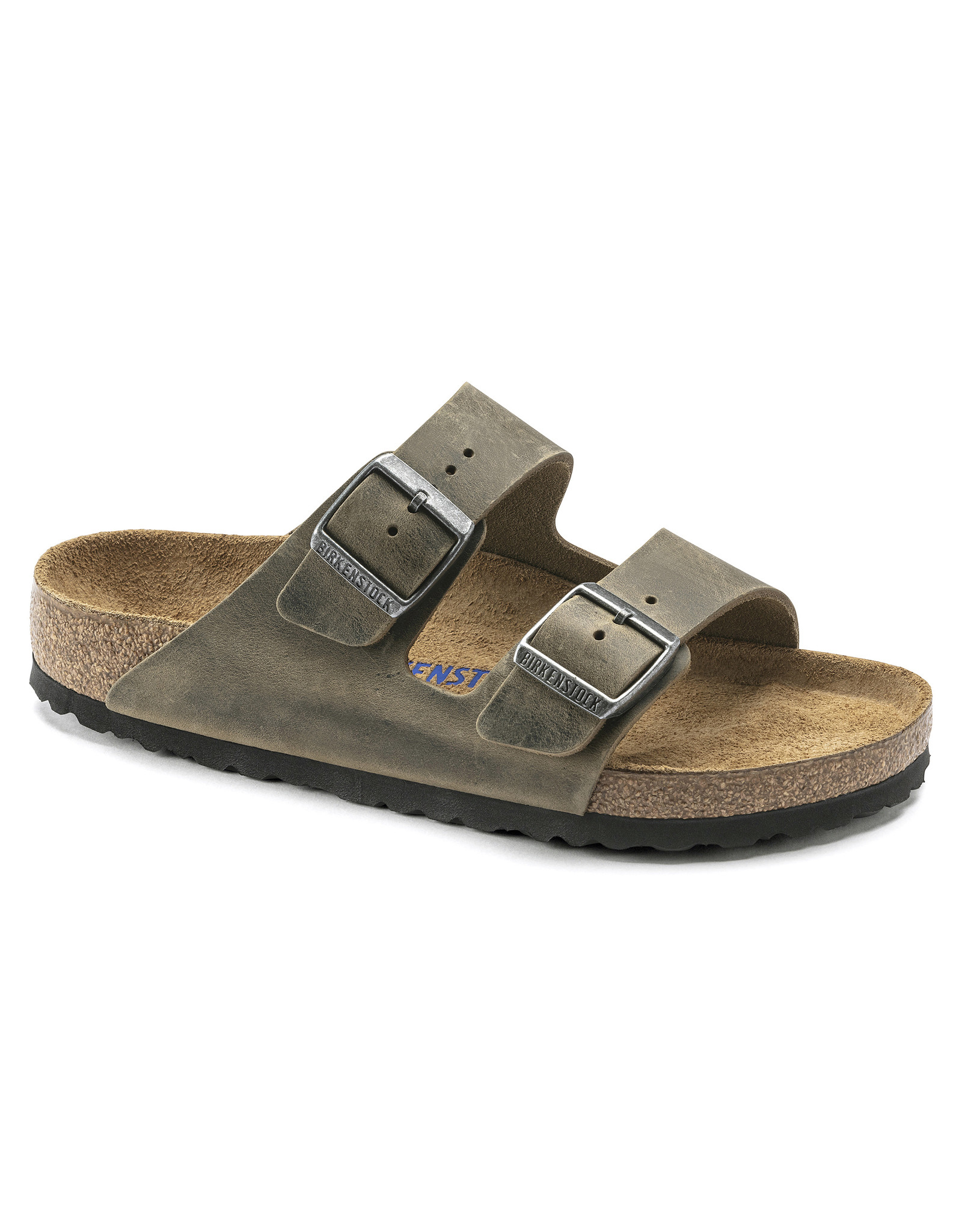 BIRKENSTOCK ARIZONA SOFT FOOTBED OILED LEATHER-FADED KHAKI