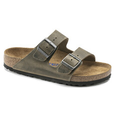 BIRKENSTOCK ARIZONA SOFT FOOTBED OILED LEATHER-FADED KHAKI | BEND SHOE CO