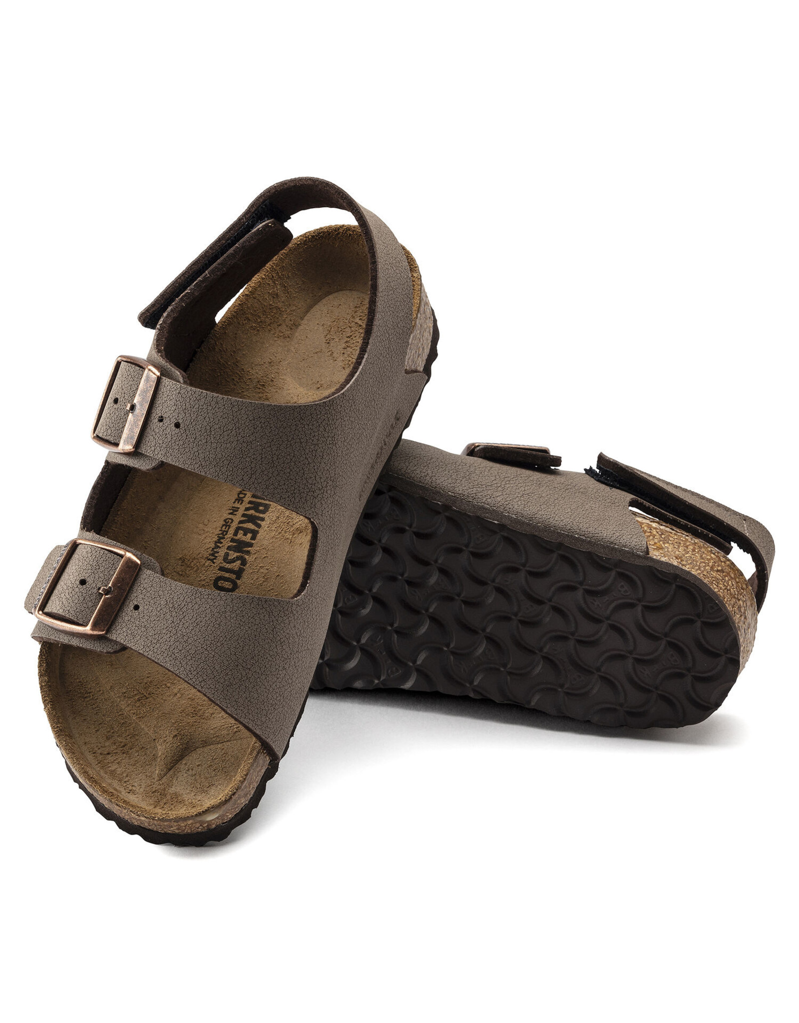 BIRKENSTOCK MILANO HL KIDS BIRKIBUC-MOCHA