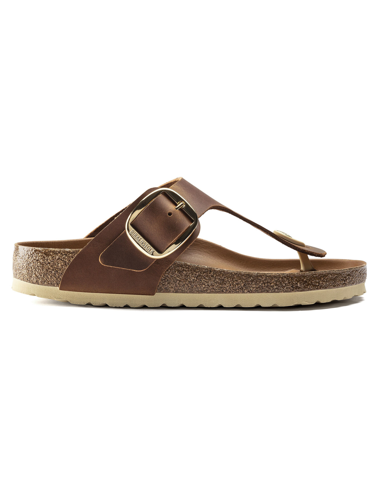 BIRKENSTOCK GIZEH BIG BUCKLE LEATHER-COGNAC