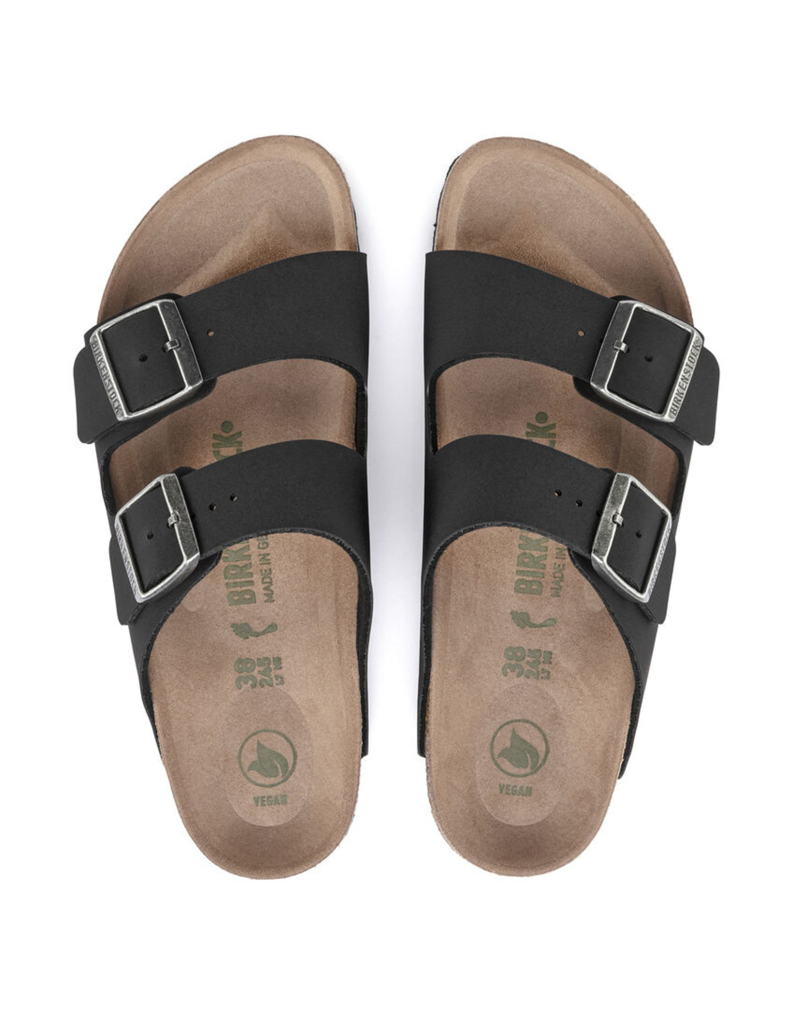 BIRKENSTOCK WOMEN'S ARIZONA VEGAN BIRKIBUC-BLACK