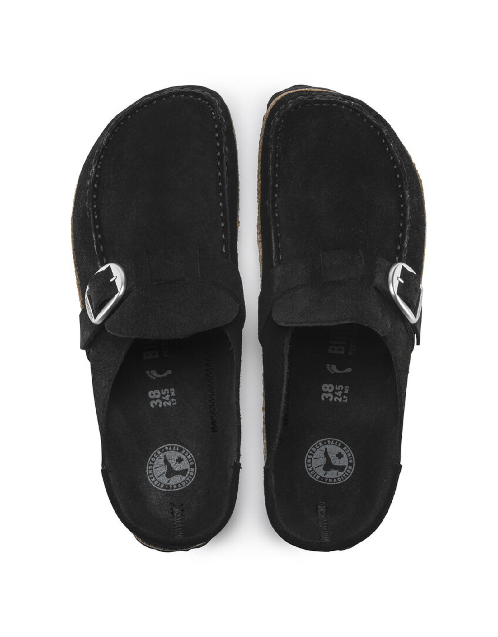 BIRKENSTOCK WOMEN'S BUCKLEY SUEDE LEATHER-BLACK