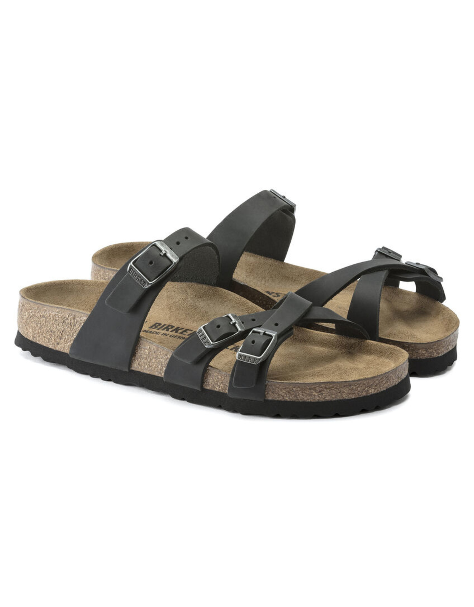 BIRKENSTOCK FRANCA OILED LEATHER-BLACK