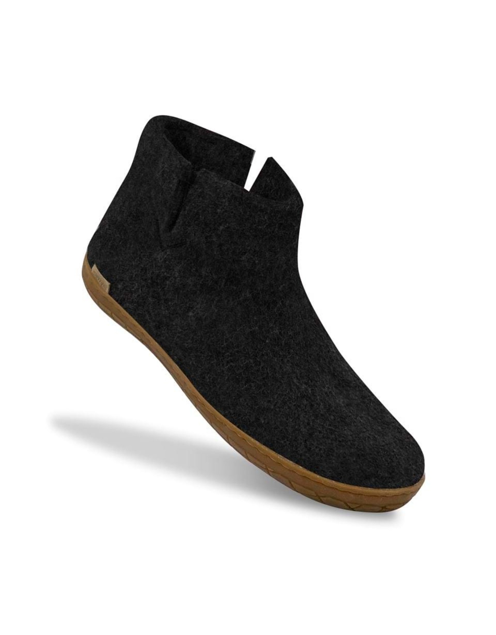 GLERUPS BOOT SLIPPER WITH RUBBER SOLE-CHARCOAL