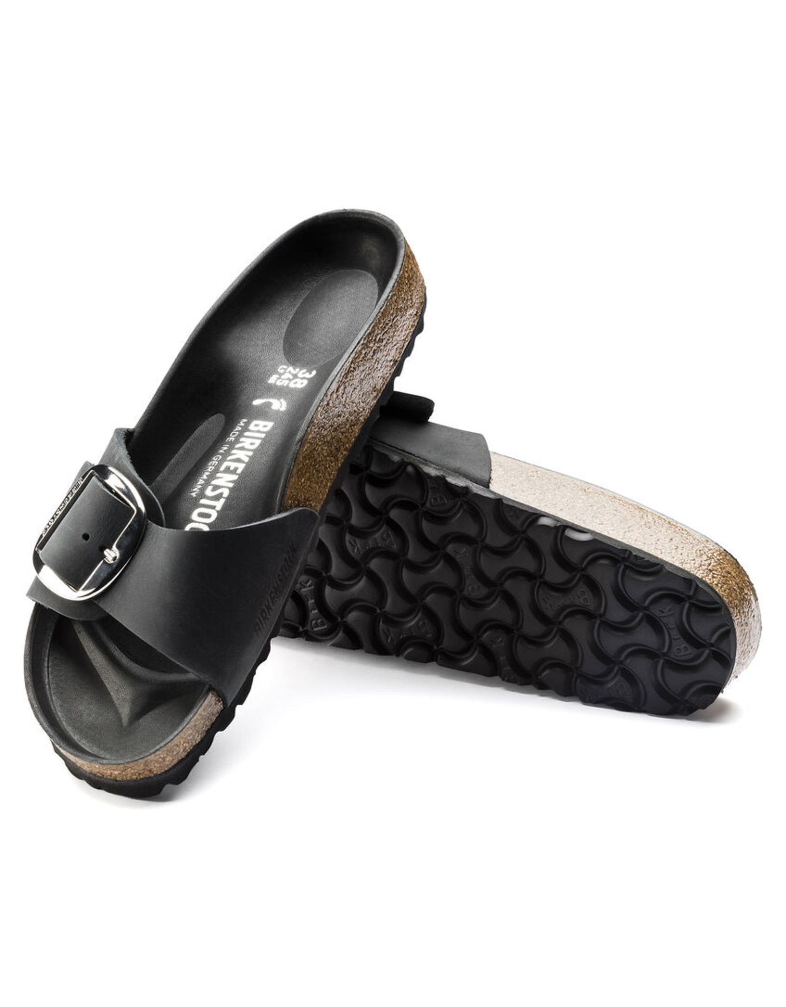 BIRKENSTOCK MADRID BIG BUCKLE OILED LEATHER-BLACK