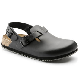 BIRKENSTOCK TOKIO SUPER GRIP LEATHER-BLACK