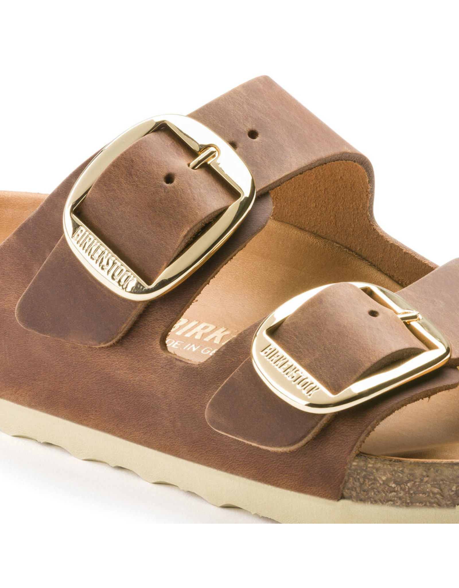 BIRKENSTOCK ARIZONA BIG BUCKLE OILED LEATHER-COGNAC