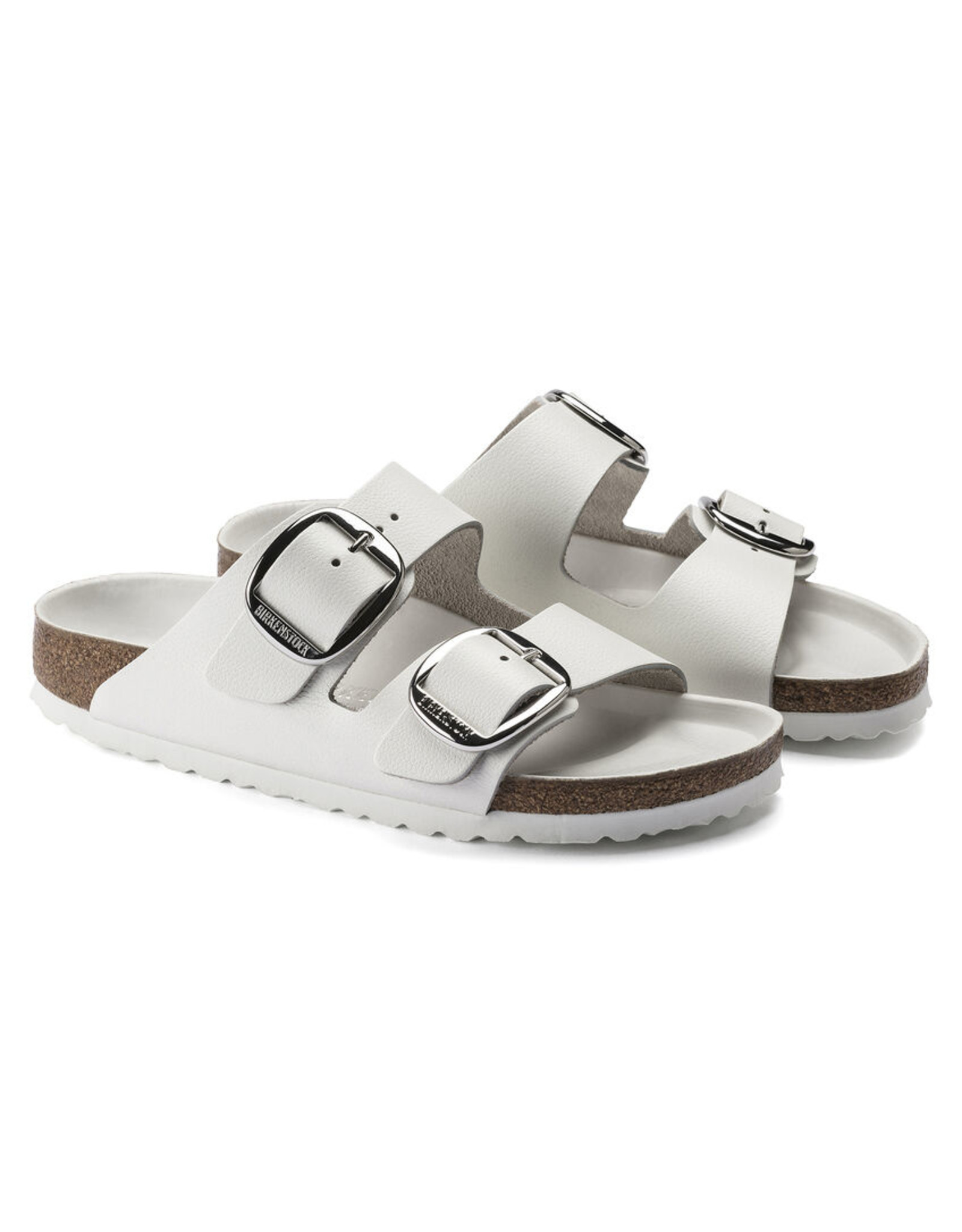 BIRKENSTOCK ARIZONA BIG BUCKLE NATURAL LEATHER-WHITE