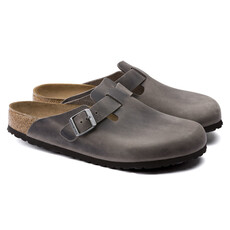 BIRKENSTOCK BOSTON SOFT FOOTBED OILED LEATHER-IRON - BEND SHOE CO