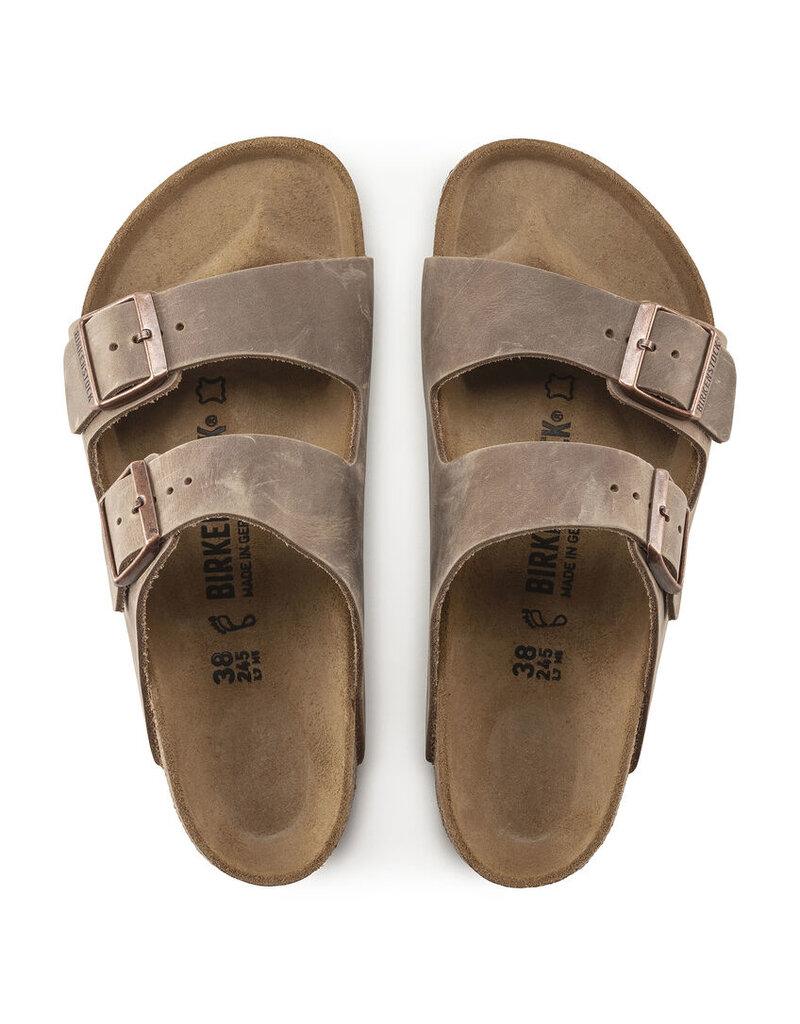 BIRKENSTOCK ARIZONA OILED LEATHER-TOBACCO BROWN