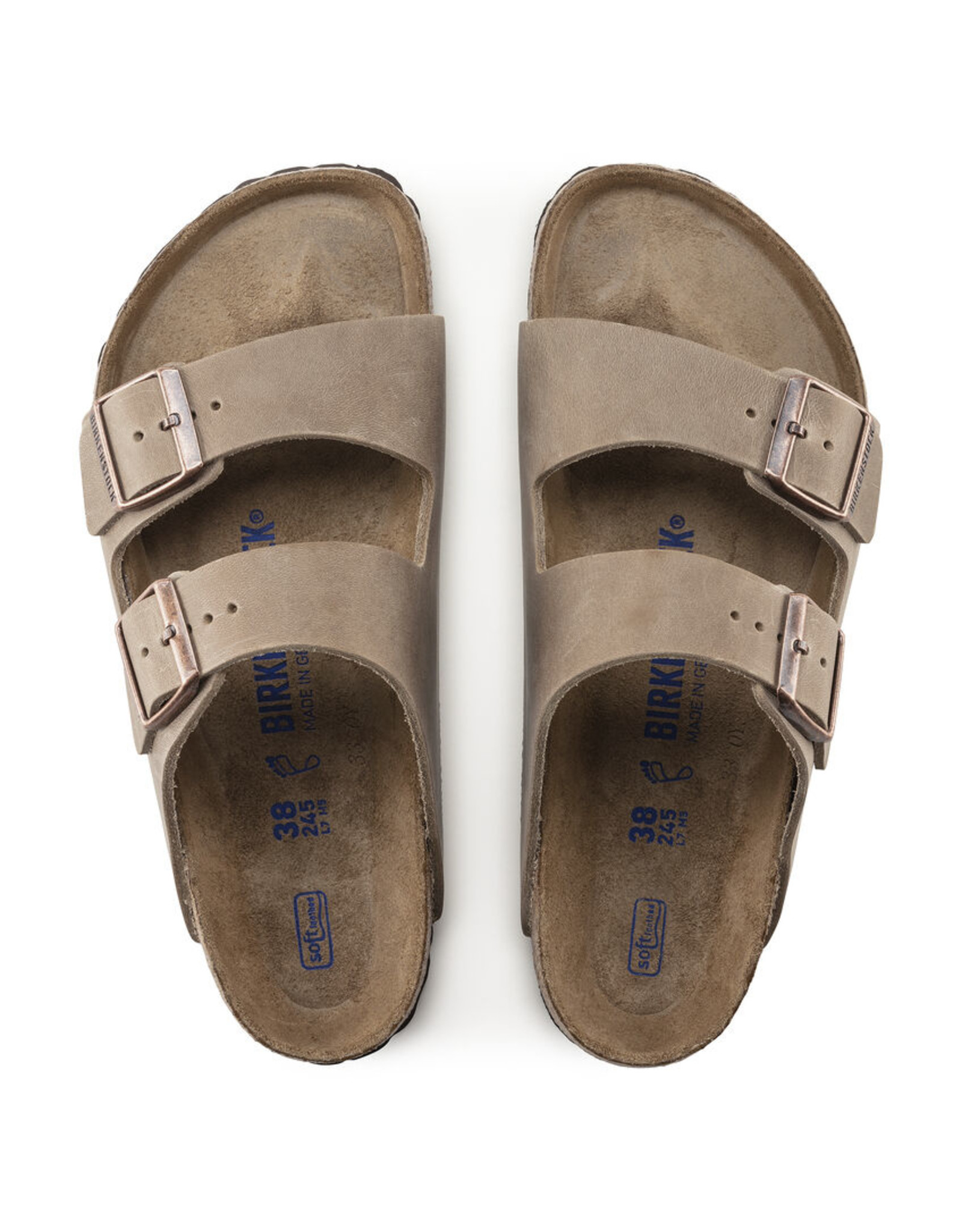 BIRKENSTOCK ARIZONA SOFT FOOTBED OILED LEATHER-TOBACCO BROWN