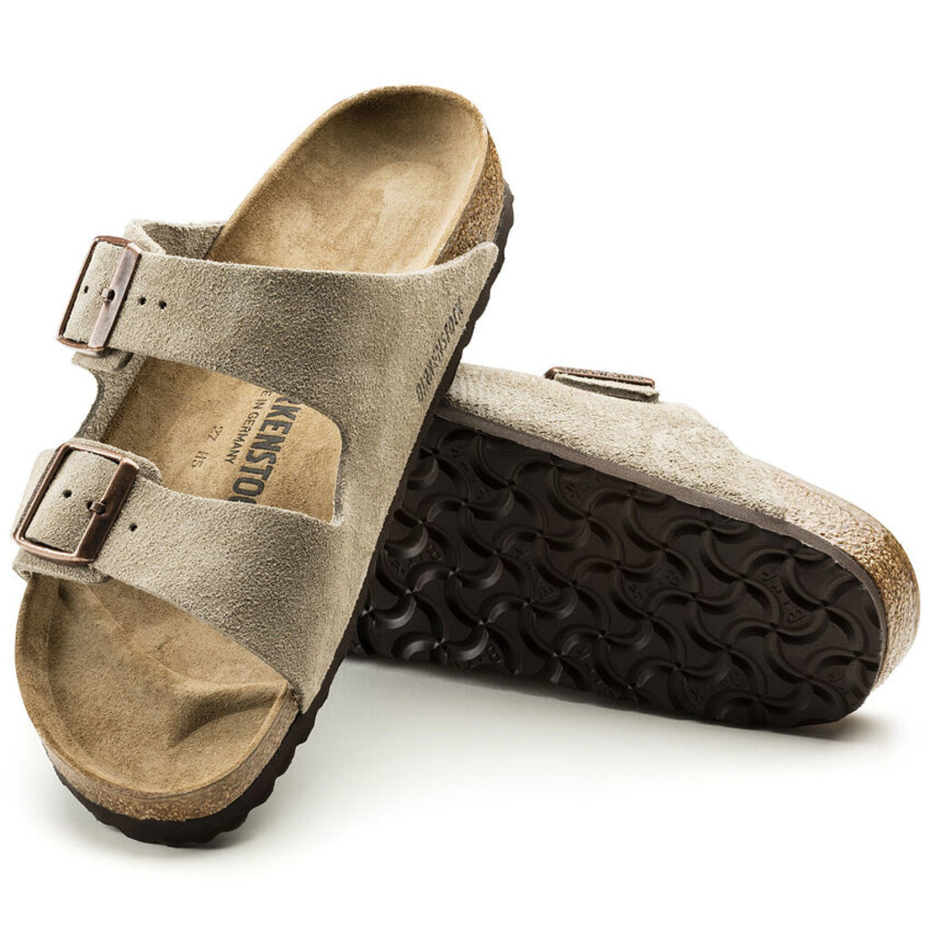 BIRKENSTOCK ARIZONA SUEDE LEATHER-TAUPE | BEND SHOE CO