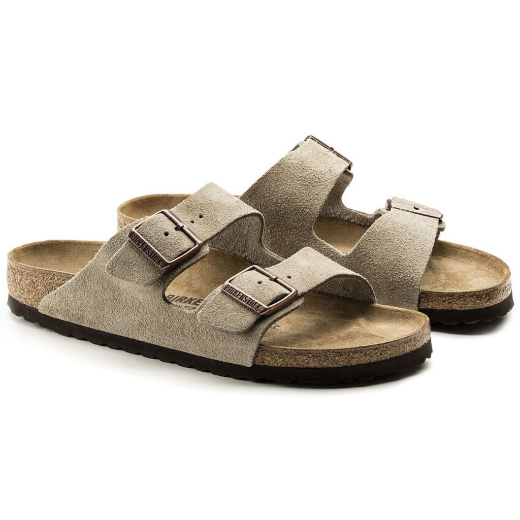 BIRKENSTOCK ARIZONA SUEDE LEATHER-TAUPE | BEND SHOE CO