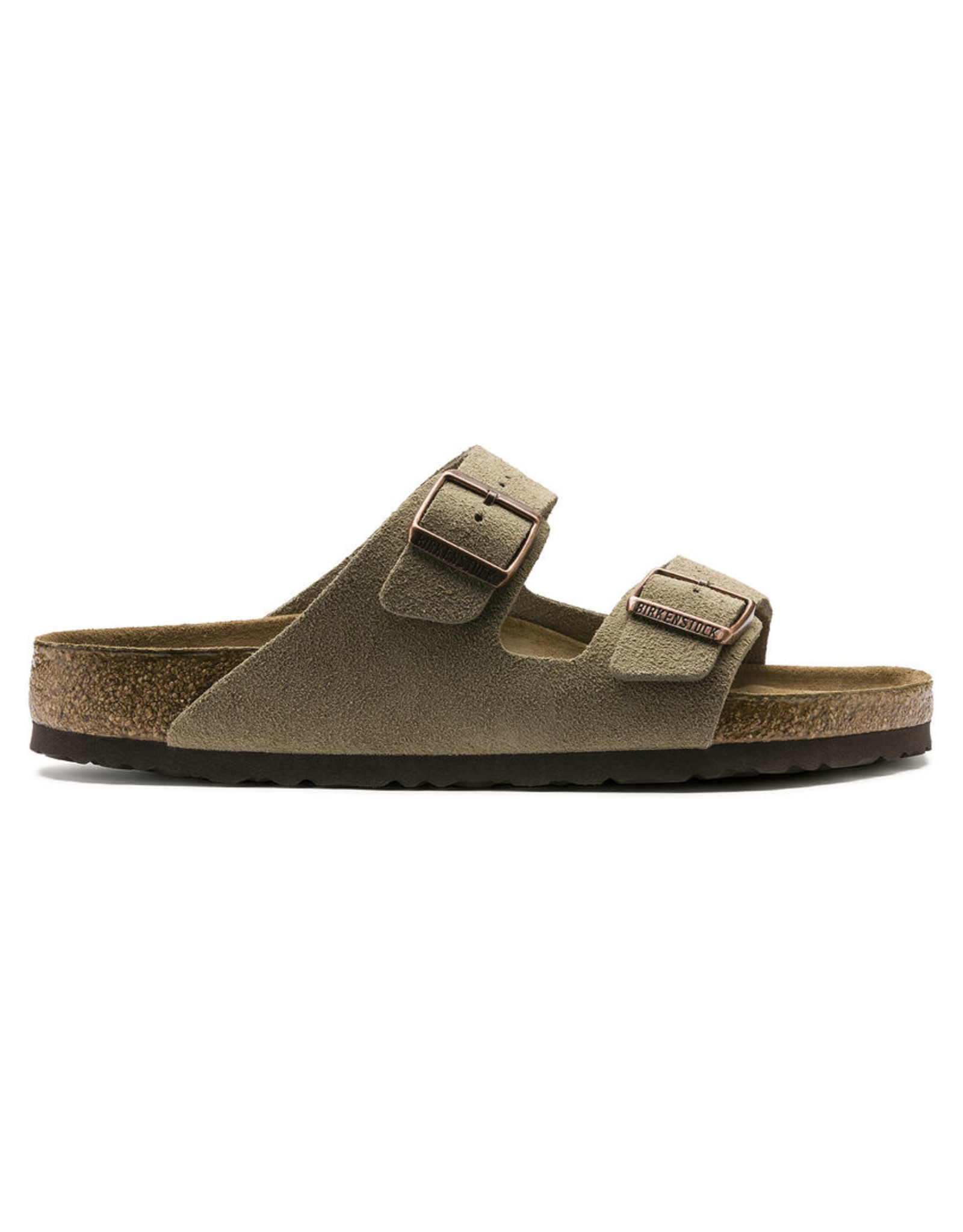 BIRKENSTOCK ARIZONA SOFT FOOTBED SUEDE LEATHER-TAUPE